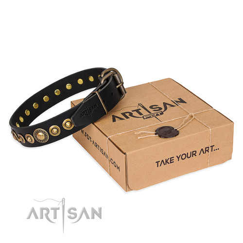 Dog Collars Unique Artisan Black