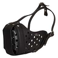 Black Leather Dog Muzzle