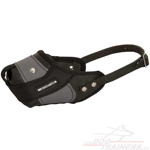 Resistant Leather&Nylon Dog Muzzle