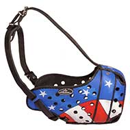 Agitation Dog Muzzle with American Flag