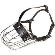 Wire Basket Dog Muzzle for Big Dogs [M4###1057 Museruola a cestello di filo nichelato per cani]