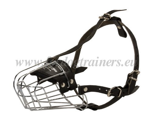 Museliere panier mtallique pour chien