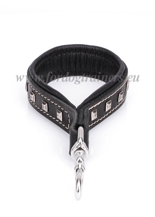 Stitched Dog Lead with Studs