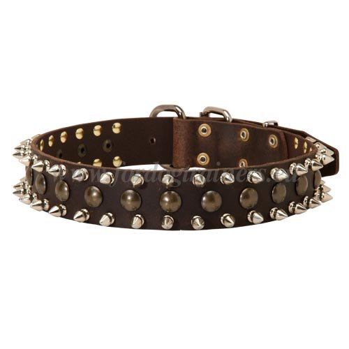 Handcrafted Spiked Leather Dog Collar