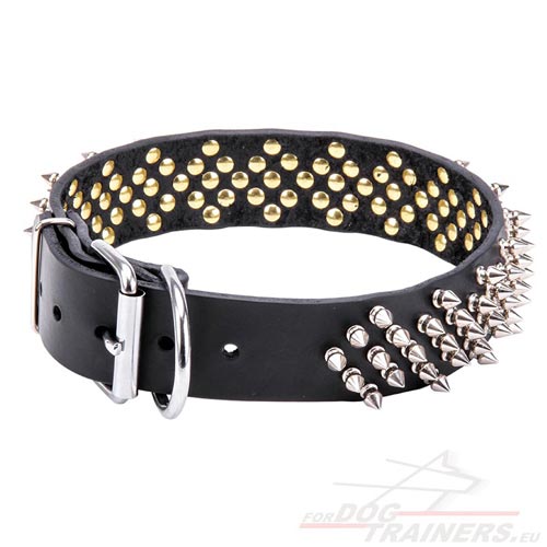 Spiked Dog Collar Rhomby Design