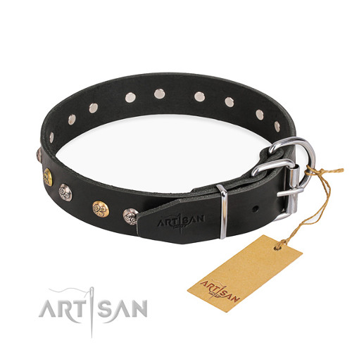 Designer Leather Dog Collars Studded