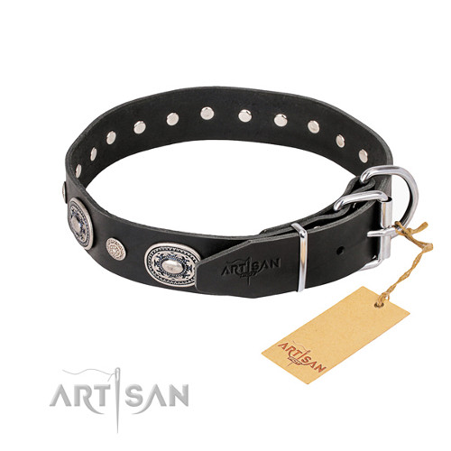 Designer Leather Dog Collar Non-toxic