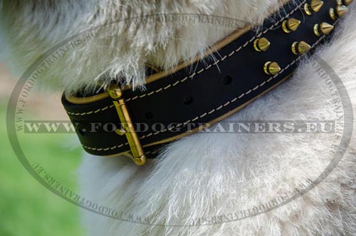 Collier avec doublure en nappa pour Husky