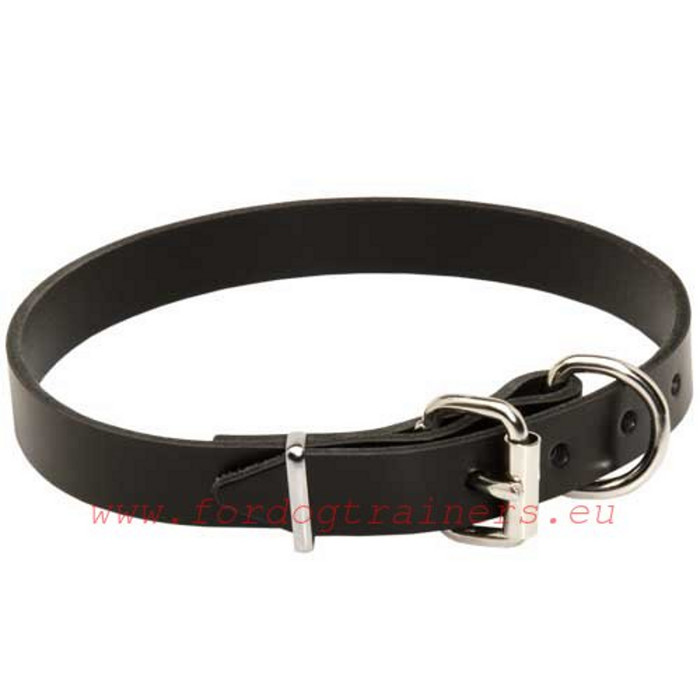 leather baseball dog collar