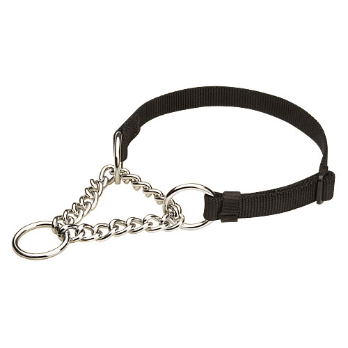 Choke Dog Collar of Nylon with Chain from Herm Sprenger - Click Image to Close