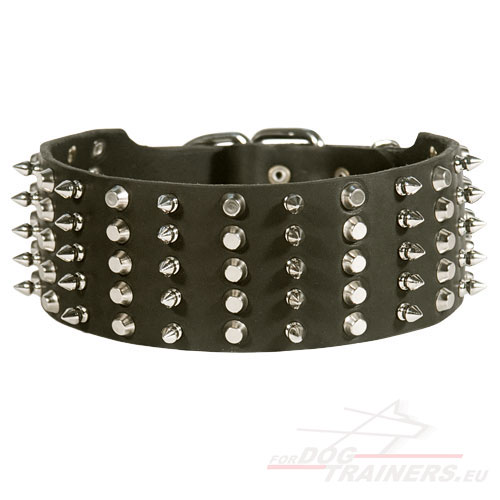 Halsband met Spikes en Knoppen