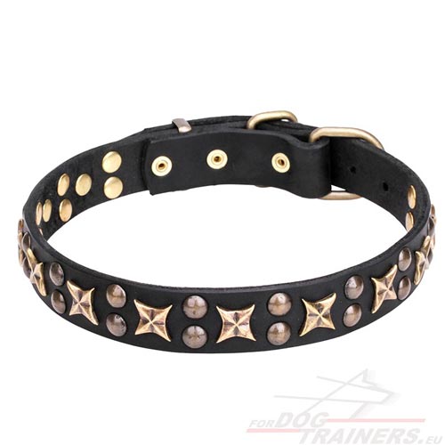 Amazingly Decorated Leather Dog Collar※ - Click Image to Close