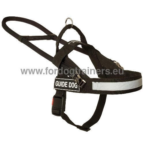 Black Nylon Guide Dog Harness for Assistance Dogs ◩ - Click Image to Close