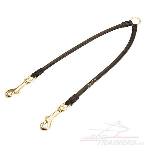 Leather Dog Leash | Double Leash for 2 Dogs - Click Image to Close