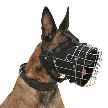 Fully Padded Working Dog Wire Muzzle ♯ - Click Image to Close