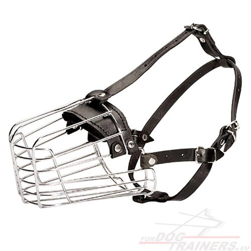 Wire Basket Dog Muzzle for Shepherds and Doberman ⟱ - Click Image to Close