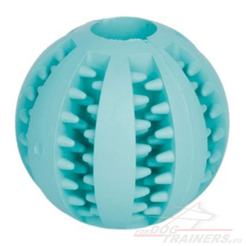 Dog Teeth Cleaning Toy Rubber Ball - Click Image to Close