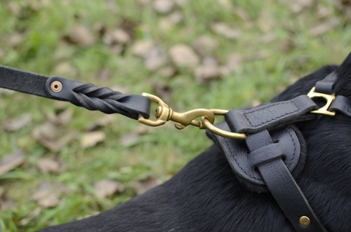 handmade leather dog harness